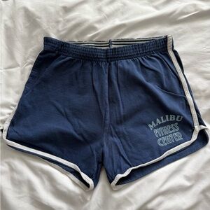 Vintage Navy Blue Fitness Shorts